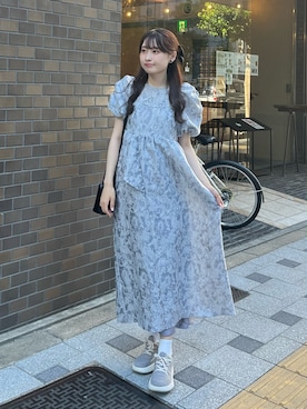 「アイテム（ドレス）」を使った、ANDRESD EC事業部さん（レディース・164cm）の夏コーディネート