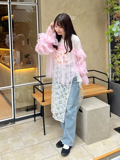 キラキラフラッフィーレースドレス / kirakira fluffy lace dress