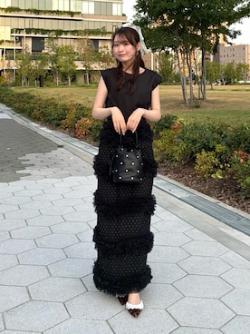 「アイテム（ドレス）」を使った、ANDRESD staffさん（レディース・164cm）の夏コーディネート