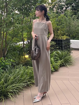「アイテム（パンツドレス）」を使った、ANDRESD EC事業部さん（レディース・164cm）の夏コーディネート