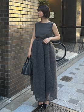 「アイテム（ドレス）」を使った、ANDRESD EC事業部さん（レディース・160cm）の秋コーディネート