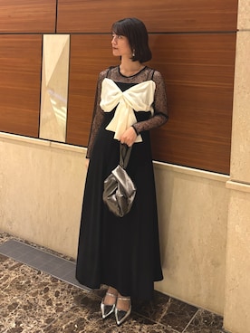 「アイテム（ドレス）」を使った、ANDRESD EC事業部さん（レディース・160cm）の秋コーディネート