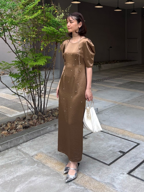 パールグローサテンドレス / pearl glow satin dress（ドレス