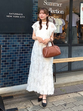 「ANDRESD（アンドレスド）のアイテム」を使った、ANDRESD staffさん（レディース・164cm）の夏コーディネート