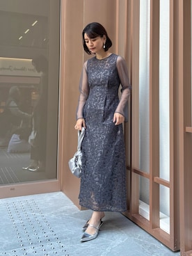 「アイテム（ドレス）」を使った、ANDRESD EC事業部さん（レディース・160cm）の冬コーディネート