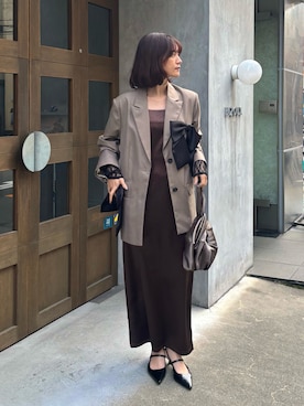 「ANDRESD（アンドレスド）のアイテム」を使った、ANDRESD EC事業部さん（レディース・160cm）の冬コーディネート