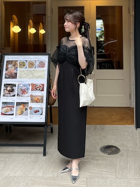 「アイテム（ドレス）」を使った、ANDRESD EC事業部さん（レディース・164cm）の夏コーディネート