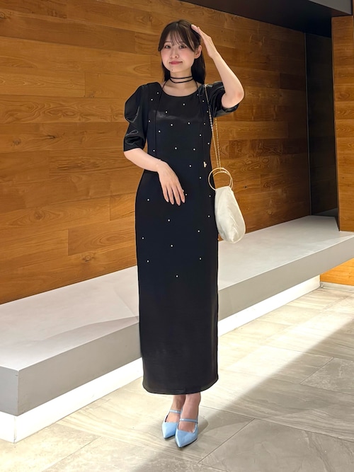 パールグローサテンドレス / pearl glow satin dress（ドレス