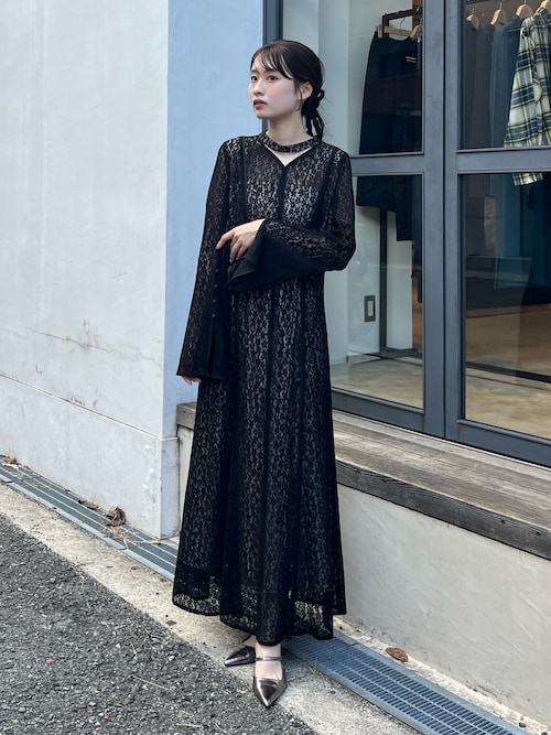 スウィッチングレースドレス / switching lace dress（ドレス