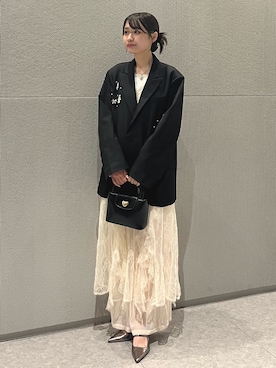 「アイテム（ドレス）」を使った、ANDRESD EC事業部さん（レディース・164cm）の秋コーディネート
