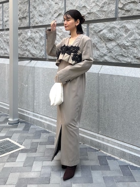 「ANDRESD（アンドレスド）のアイテム」を使った、ANDRESD EC事業部さん（レディース・160cm）の冬コーディネート