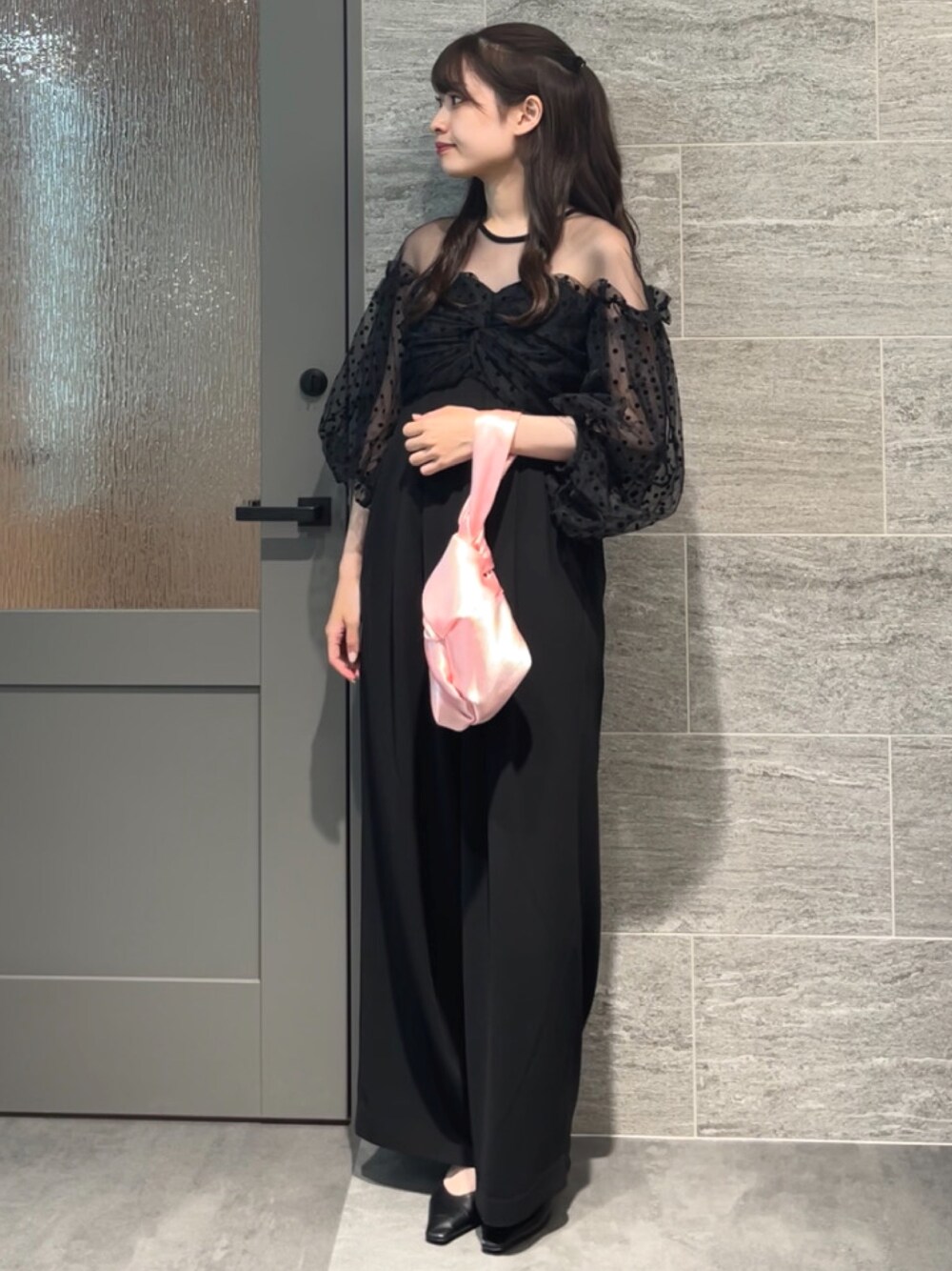 ANDRESD（アンドレスド）の「flocky dot pants dress