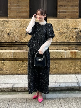 「アイテム（ドレス、ブラック系）」を使った、ANDRESD EC事業部さん（レディース・164cm）の冬コーディネート