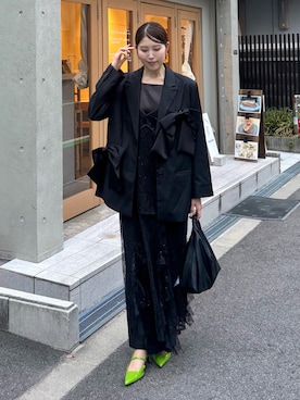 「アイテム（ドレス）」を使った、ANDRESD EC事業部さん（レディース・160cm）の秋コーディネート