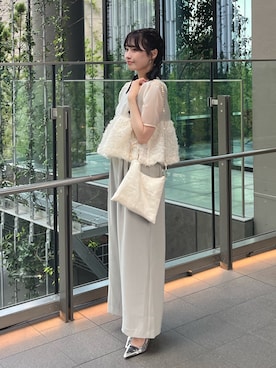 「アイテム（パンツドレス）」を使った、ANDRESD EC事業部さん（レディース・164cm）の夏コーディネート