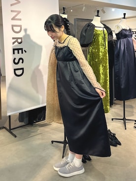 「アイテム（ドレス）」を使った、ANDRESD EC事業部さん（レディース・164cm）の秋コーディネート