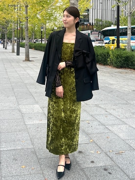 「アイテム（ドレス）」を使った、ANDRESD EC事業部さん（レディース・165cm）の秋コーディネート