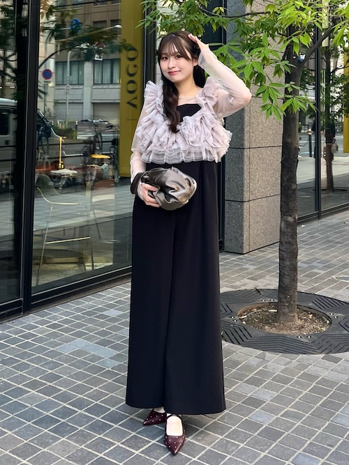 ボリュームチュールオールインワンドレス / volume tulle all in one