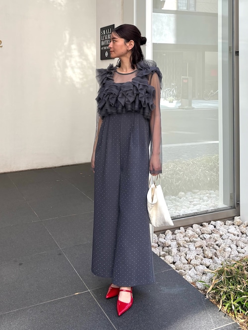 ボリュームチュールオールインワンドレス / volume tulle all in one