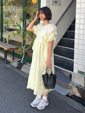 「アイテム（ドレス）」を使った、ANDRESD EC事業部さん（レディース・160cm）の夏コーディネート