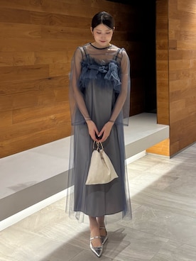 「アイテム（ドレス）」を使った、ANDRESD EC事業部さん（レディース・165cm）の秋コーディネート