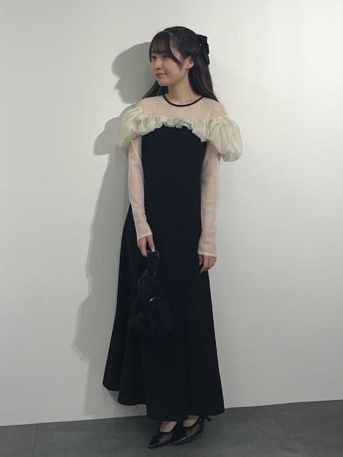 セール】frills flare dress フリルフレアドレス（ドレス