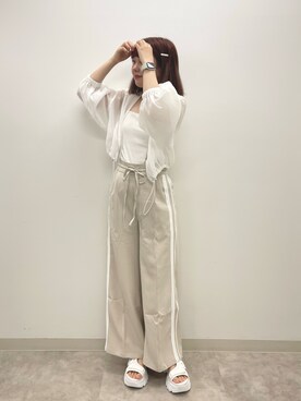 「one after another NICE CLAUP（ワンアフターアナザーナイスクラップ）のアイテム（その他シューズ）」を使った、mayuさん（レディース・160cm）の春コーディネート