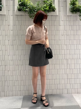 「one after another NICE CLAUP（ワンアフターアナザーナイスクラップ）のアイテム（その他シューズ）」を使った、mayuさん（レディース・160cm）の夏コーディネート
