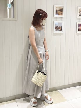 「one after another NICE CLAUP（ワンアフターアナザーナイスクラップ）のアイテム（その他シューズ）」を使った、mayuさん（レディース・160cm）の春コーディネート