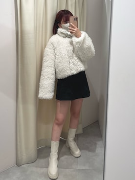 「nice claup」｜「アイテム（ブルゾン）」を使った、mayuさん（レディース・160cm）の秋コーディネート