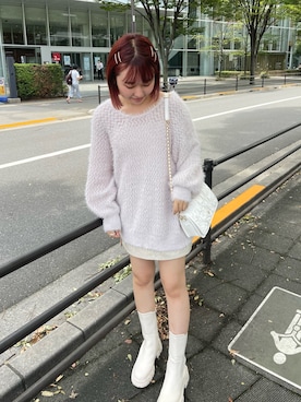 「ディズニーコーデ」｜「アイテム（ピンク系）」を使った、mayuさん（レディース・160cm）の秋コーディネート