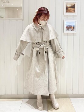 「nice claup」｜「アイテム（その他アウター）」を使った、mayuさん（レディース・160cm）の秋コーディネート