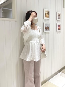 「one after another NICE CLAUP（ワンアフターアナザーナイスクラップ）のアイテム（その他シューズ）」を使った、mayuさん（レディース・160cm）の夏コーディネート