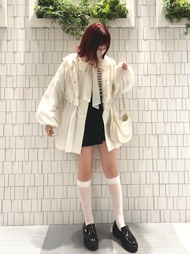 「nice claup」｜「アイテム（マウンテンパーカー）」を使った、mayuさん（レディース・160cm）の冬コーディネート