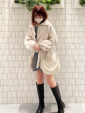 「nice claup」｜「アイテム（マウンテンパーカー）」を使った、mayuさん（レディース・160cm）の冬コーディネート