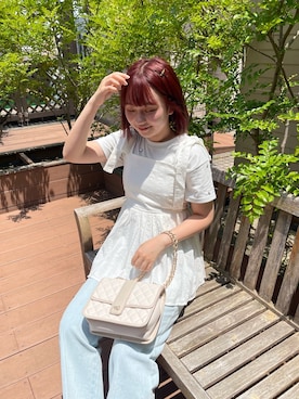 「one after another NICE CLAUP（ワンアフターアナザーナイスクラップ）のアイテム（その他シューズ）」を使った、mayuさん（レディース・160cm）の夏コーディネート