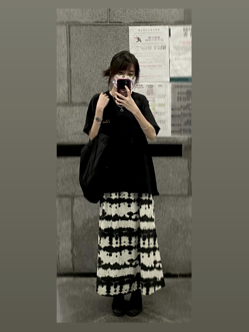「PENDLETONのPENDLETON/ペンドルトン BACKPRINT SHORT SLEEVE TEE/バックプリント ショートスリーブ Tシャツ（Tシャツ/カットソー、ブラック系）」を使った、cheuuuukさん（レディース・168cm）の夏コーディネートの1枚目の写真