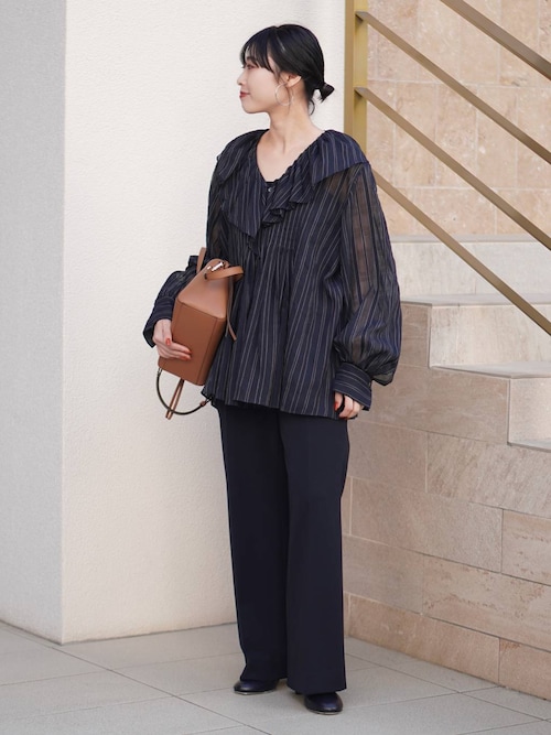 Curensology（カレンソロジー） パンツ /ウールライクストレッチパンツ