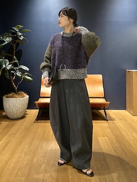 「アイテム（ボディバッグ/ウエストポーチ）」を使った、たきさん（レディース・152cm）の秋コーディネート