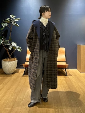 「アイテム（チェスターコート）」を使った、たきさん（レディース・152cm）の秋コーディネート