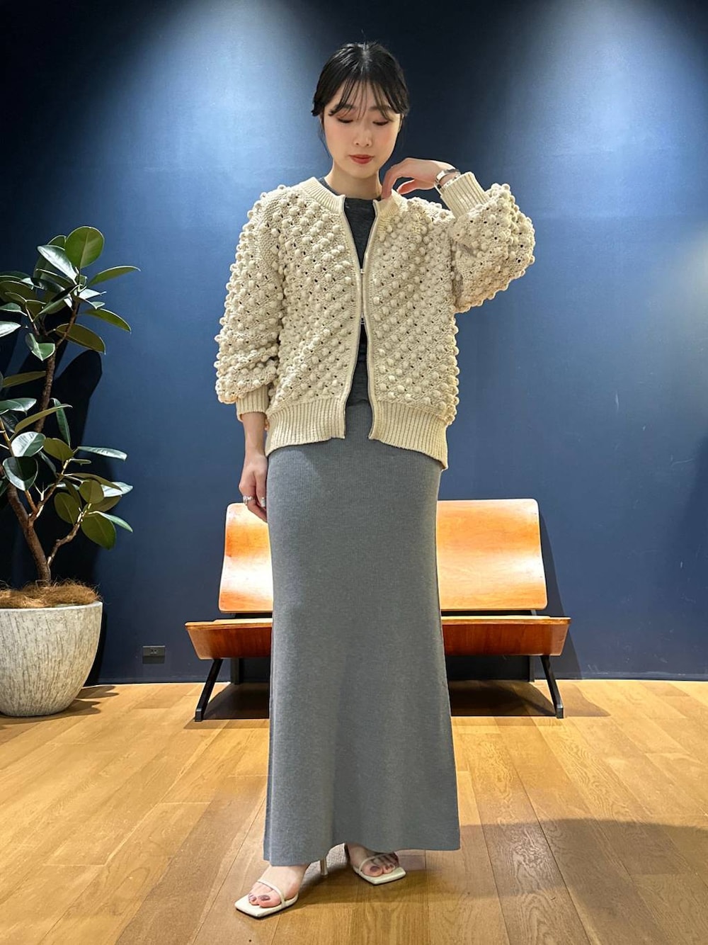 Curensology(カレンソロジー)/ポコポコアミニットカーディガンを