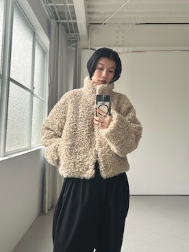 「アイテム（テーラードジャケット、ホワイト系）」を使った、なかさんさん（レディース・156cm）の秋コーディネート