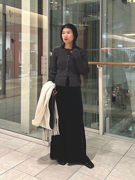 「ビスチェコーデ」｜「アイテム（スカート）」を使った、なかさんさん（レディース・156cm）の秋コーディネート