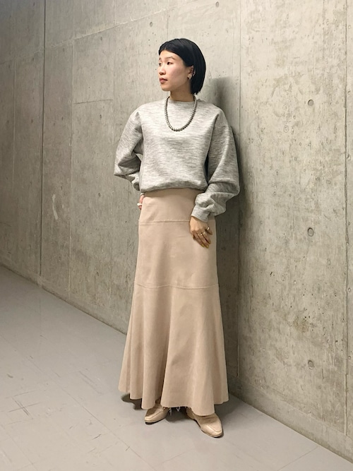 Eaphi エフィベージュ色ロングスカート Eaphi エフィベージュ色ロングスカート 2WAY/セットアップ対応