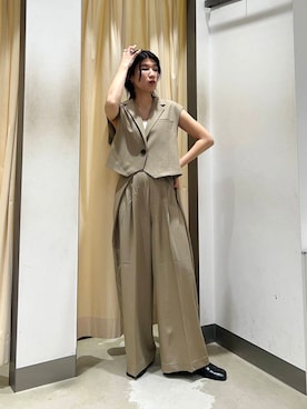 「kbf_ootd」｜「アイテム（その他アウター）」を使った、なかさんさん（レディース・156cm）の春コーディネート