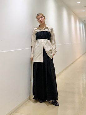 「春服デビュー宣言」｜「アイテム（その他トップス）」を使った、なかさんさん（レディース・156cm）の春コーディネート