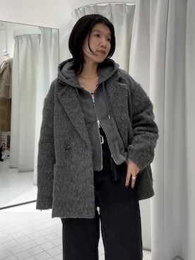 「アイテム（パーカー）」を使った、なかさんさん（レディース・156cm）の秋コーディネート