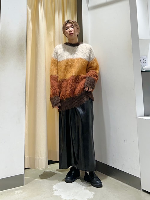 KBF（ケイビーエフ）の「マルチボーダーシャギーニット（ニット