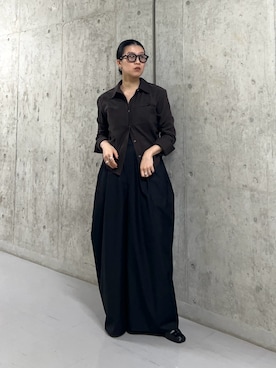 「KBF（ケイビーエフ）のアイテム（セットアップ）」を使った、なかさんさん（レディース・156cm）の秋コーディネート