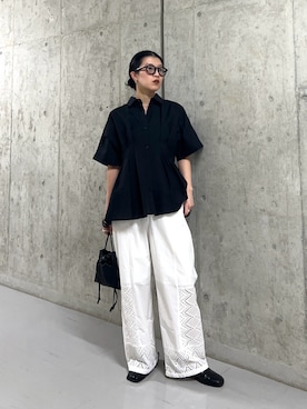 「KBF（ケイビーエフ）のアイテム（パンツ）」を使った、なかさんさん（レディース・156cm）の春コーディネート